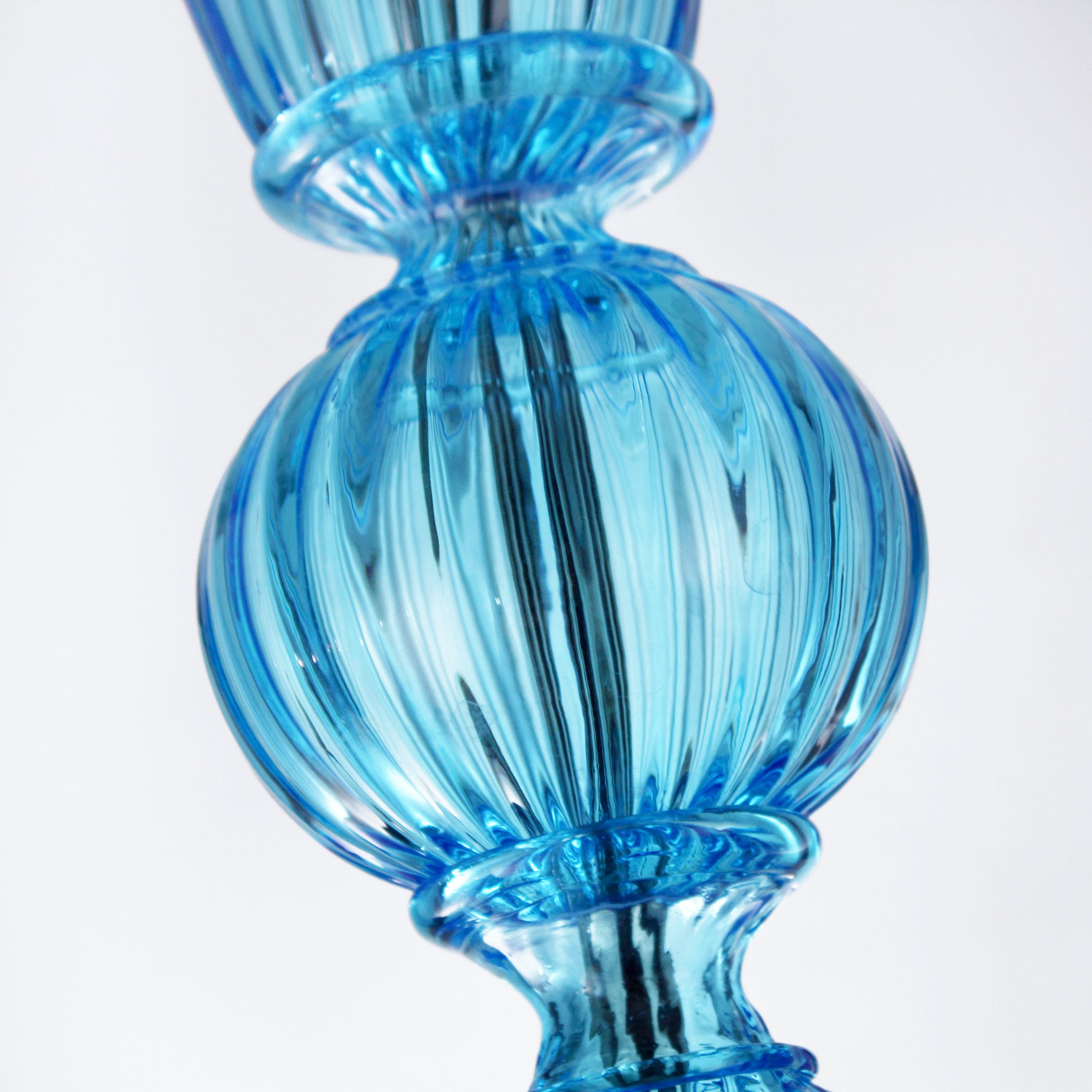 blue murano glass chandelier