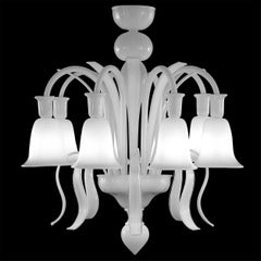 Lampadario del XXI secolo a 8 bracci in vetro di Murano grigio di Multiforme in stock