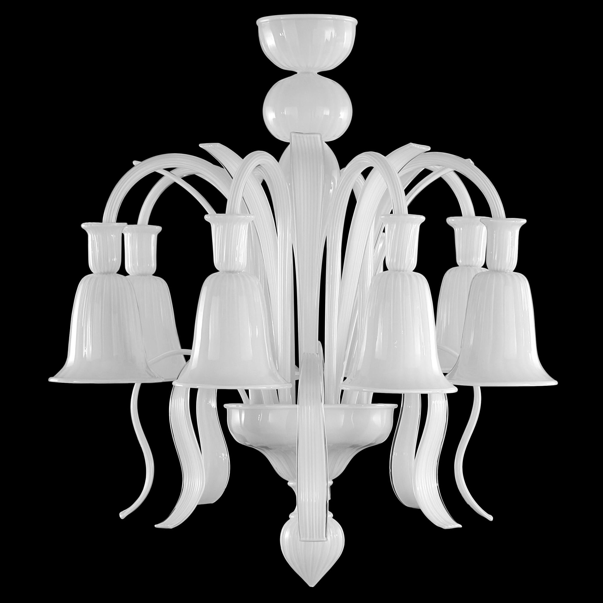 XXI secolo e contemporaneo Lampadario del XXI secolo a 8 bracci in vetro di Murano grigio di Multiforme in stock in vendita