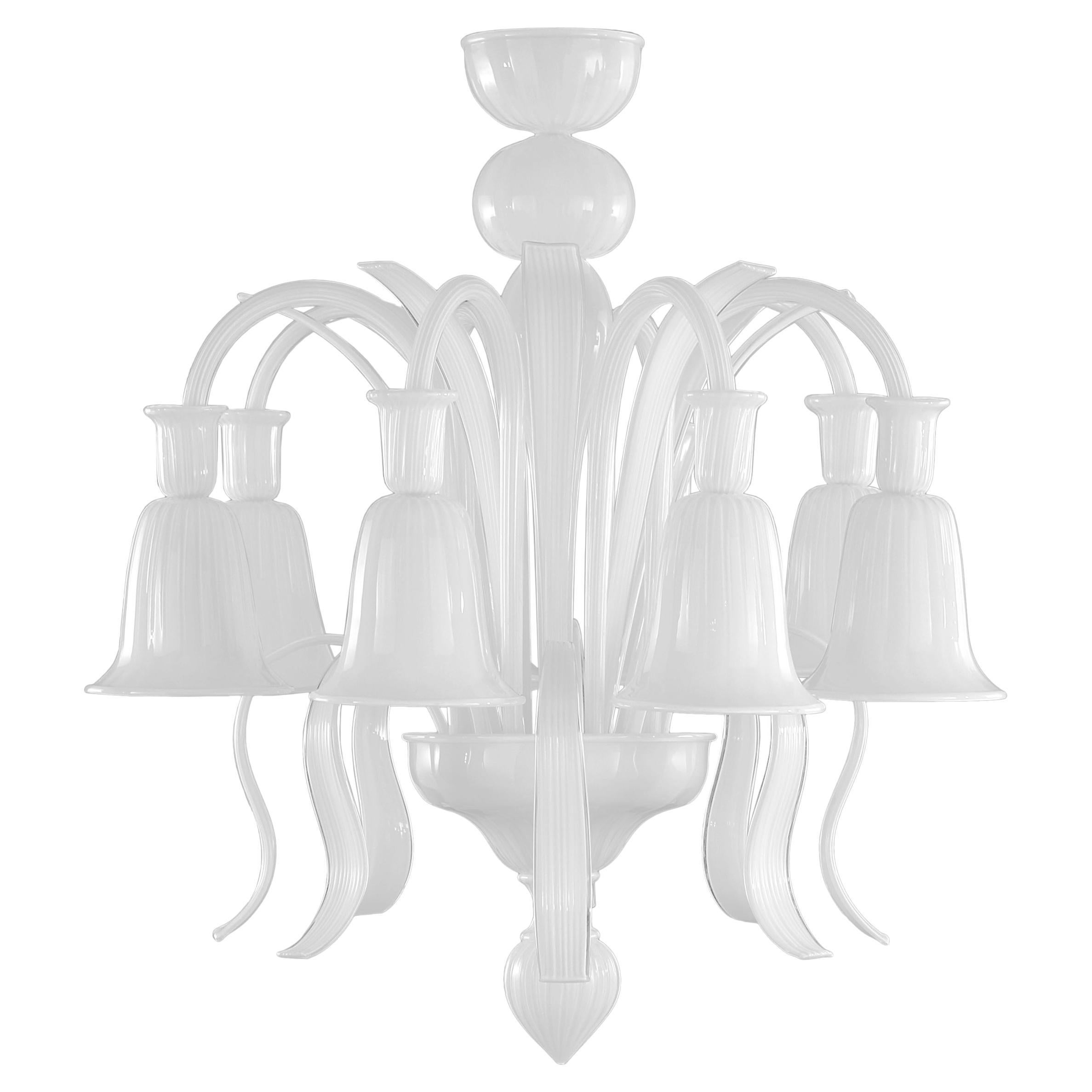 21st Century Chandelier 8 Arms Encased Grey Murano Glass by Multiforme in Stock For Sale