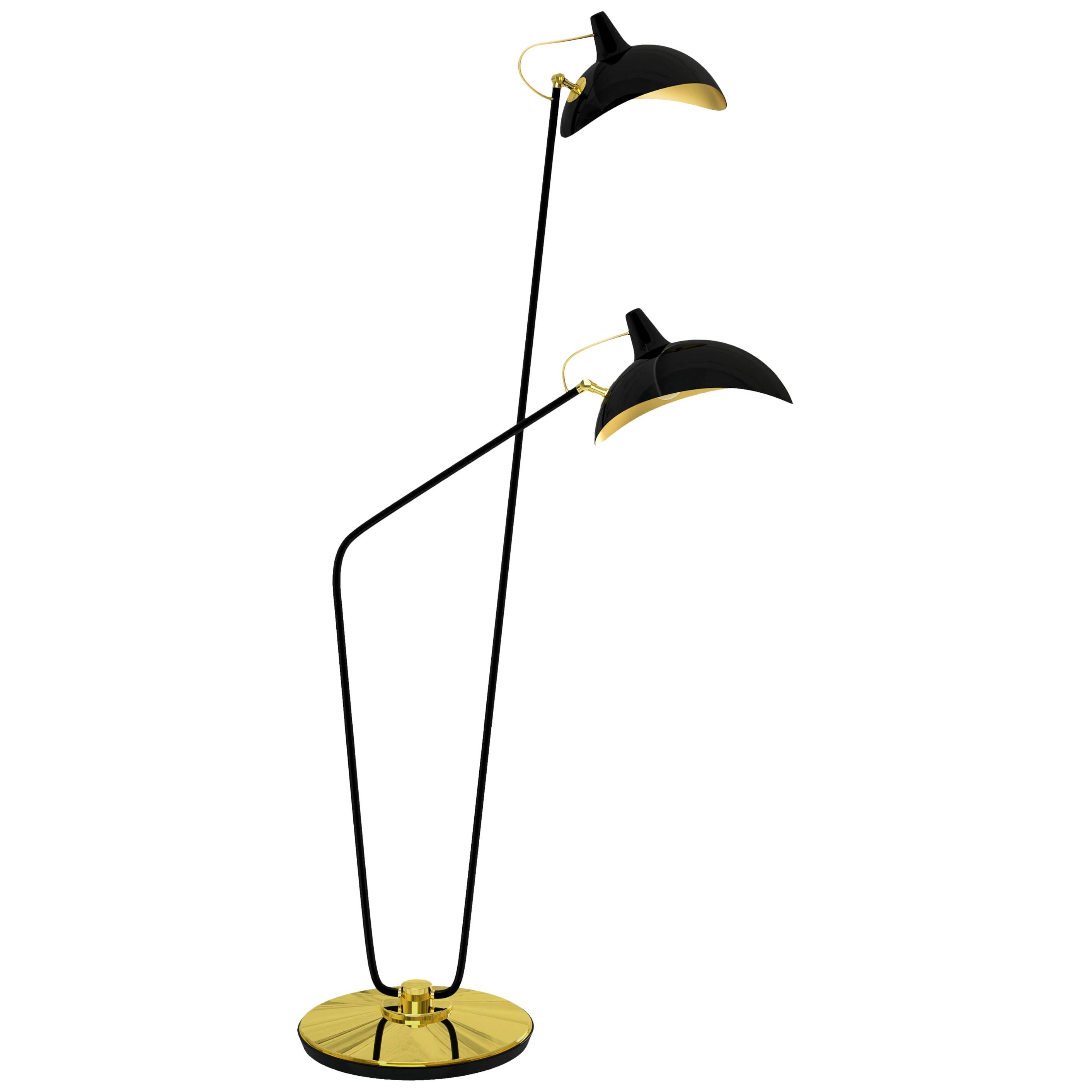 21st Century Chelsea Floor Lamp Brass Aluminium by Creativemary For Sale