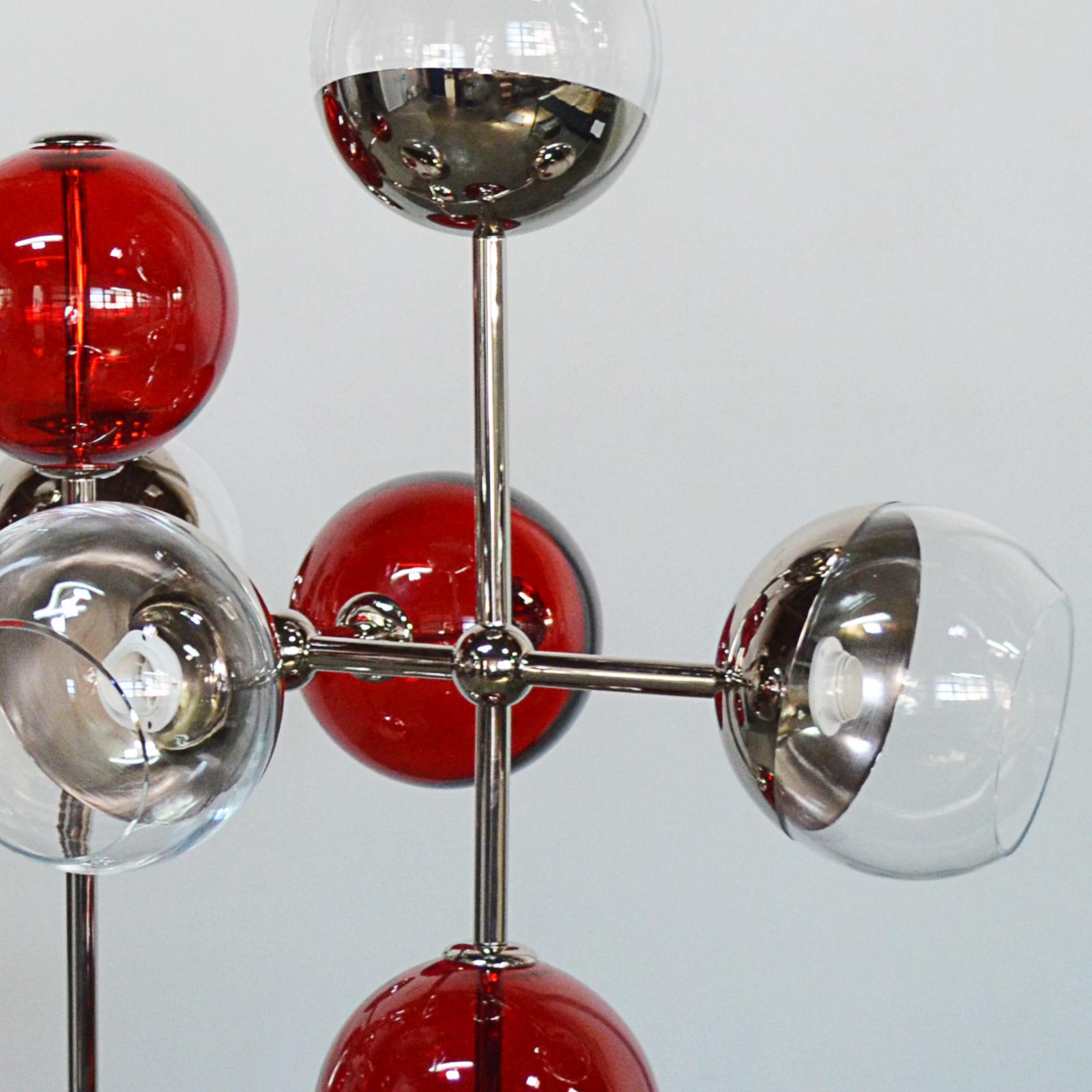 21st Century Cherries Suspension Lamp Brass Glass by Creativemary For Sale 5