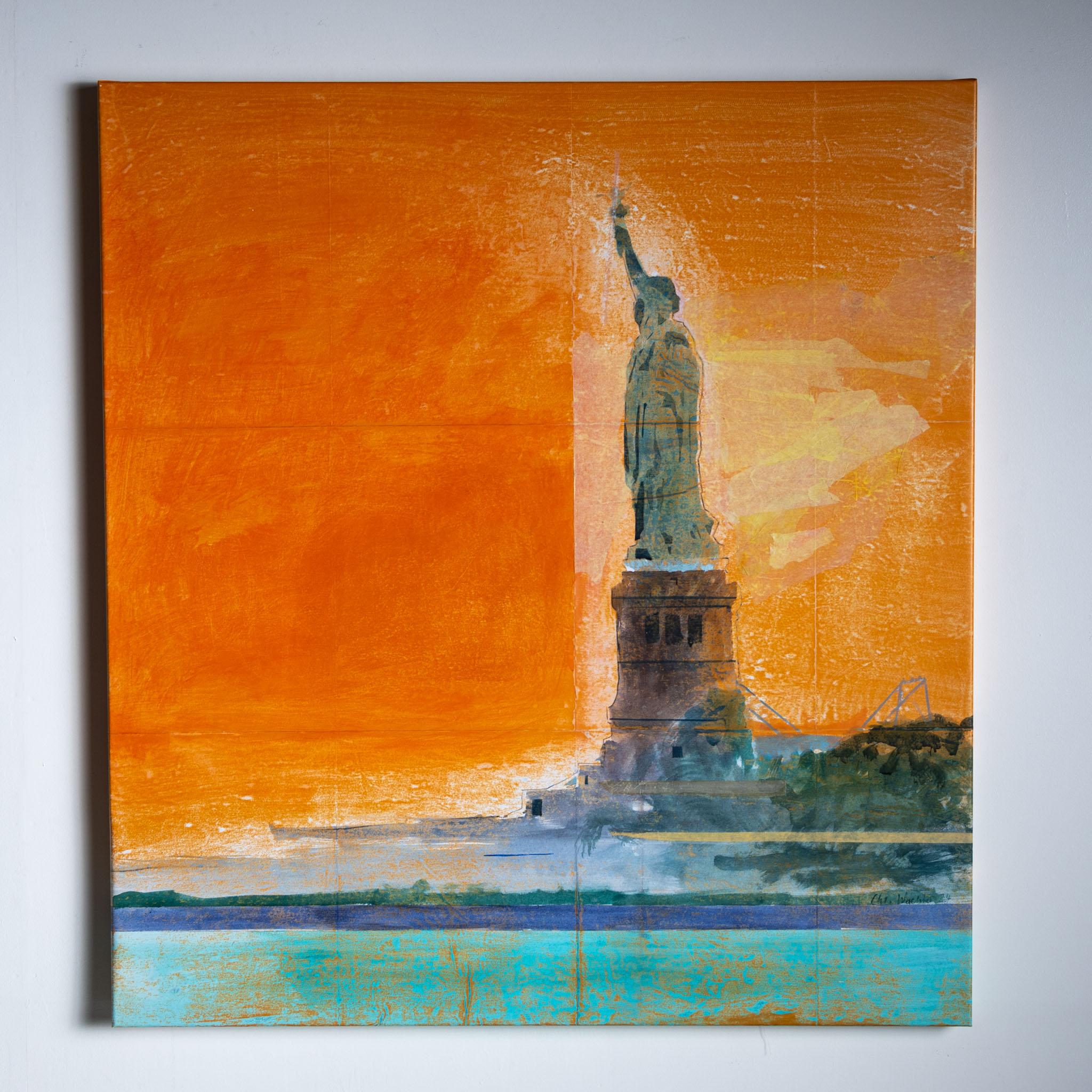 Technique mixte sur papier et toile.

Taille de l'image : 120 x 110 cm.

Signé et daté 