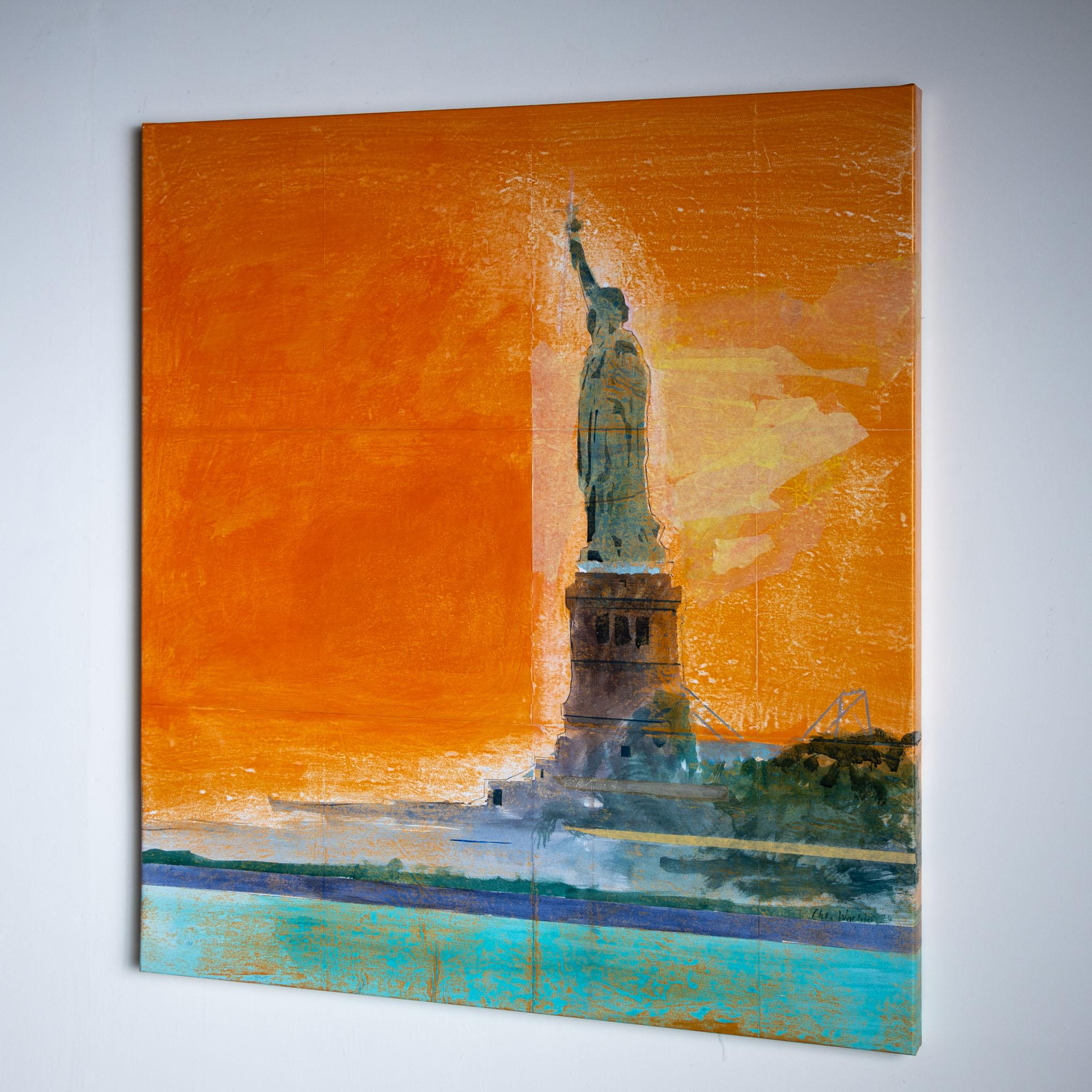 Allemand 21ème siècle Christiane Wachter (I. 1966) Statue de la Liberté en vente