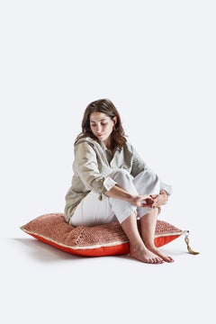 21st Century Clay Outdoor Indoor Handmade Square Floor Cushion