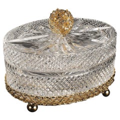21st Century, Clear Crystal and Golden Bronze Box