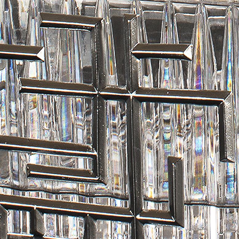 21st Century clear crystal silver bronze decorative box Art Decó en venta