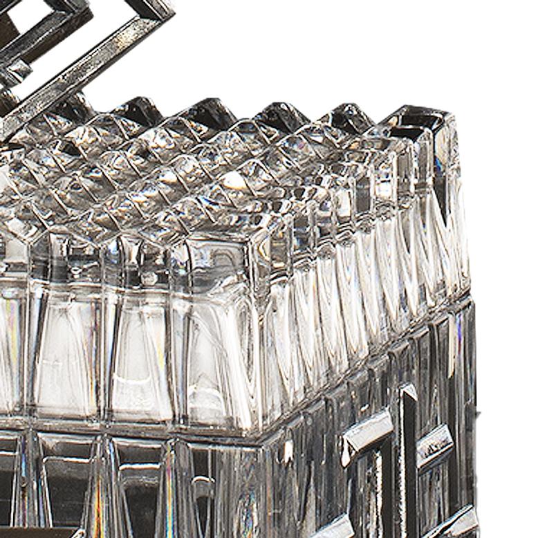 21st Century clear crystal silver bronze decorative box Italiano en venta