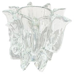 21st Century Clear German Sculptural Art Glass Vase, Décor by Martin Potsch