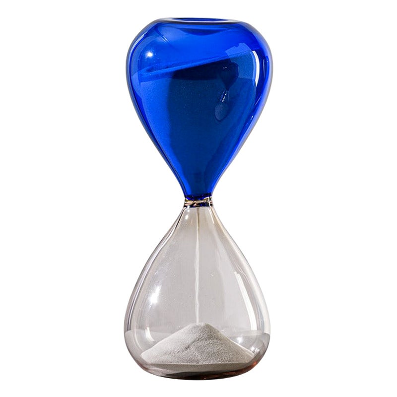 Lunette d'horloge Clessidra du 21e sicle en cipria et saphir rose de Fulvio Bianconi E Pa