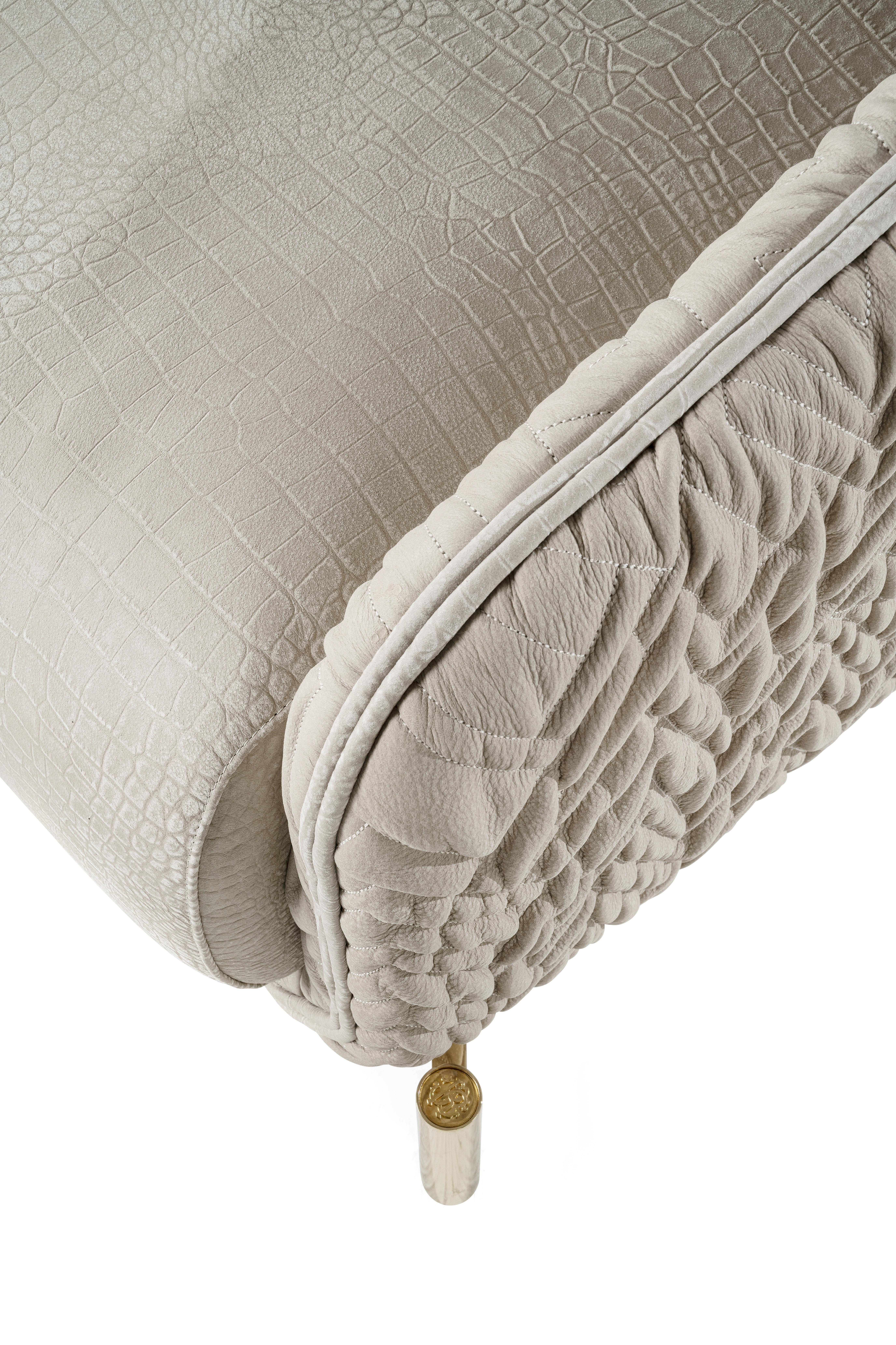 XXIe siècle et contemporain Fauteuil Clifton du 21e siècle en cuir par Roberto Cavalli Home Interiors en vente