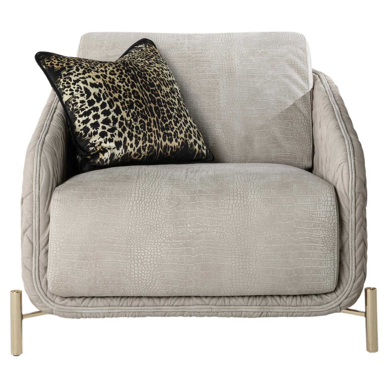 21st Century Clifton Armchair in Leather by Roberto Cavalli Home Interiors For Sale