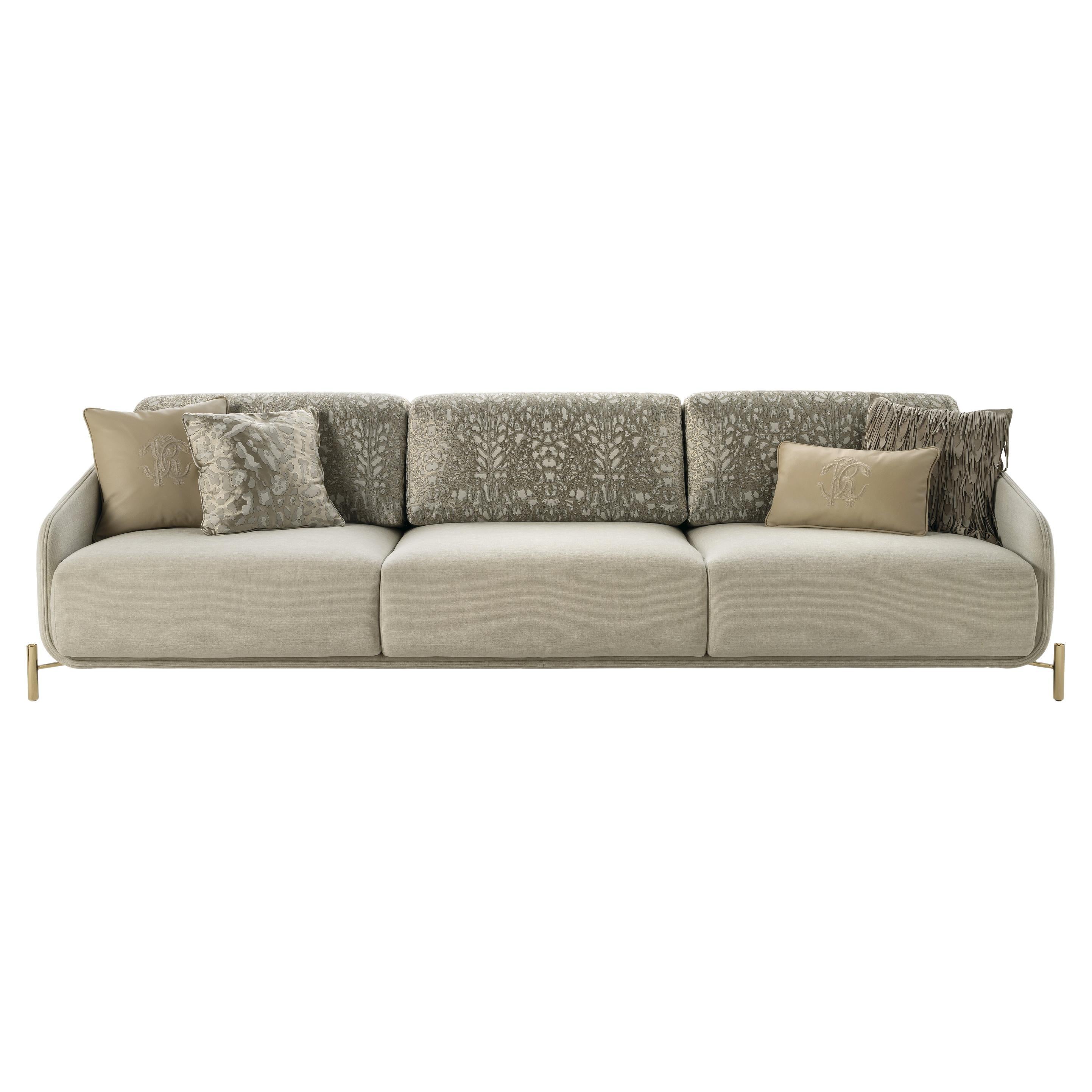 21st Century Clifton Sofa in Fabric by Roberto Cavalli Home Interiors