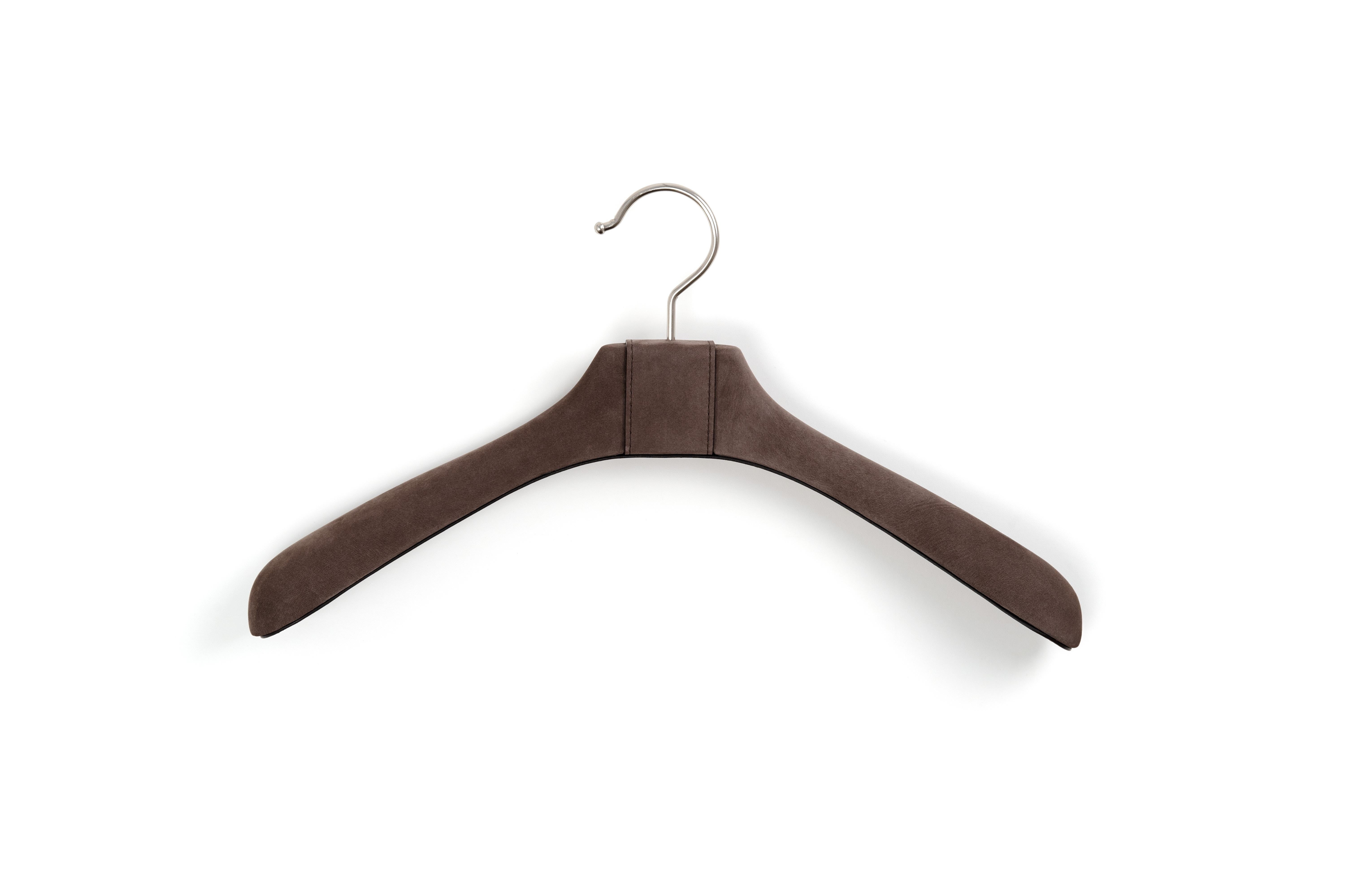 Italian 21st Century Coat Hanger Full Covered in Real Leather Handcrafted in Italy For Sale
