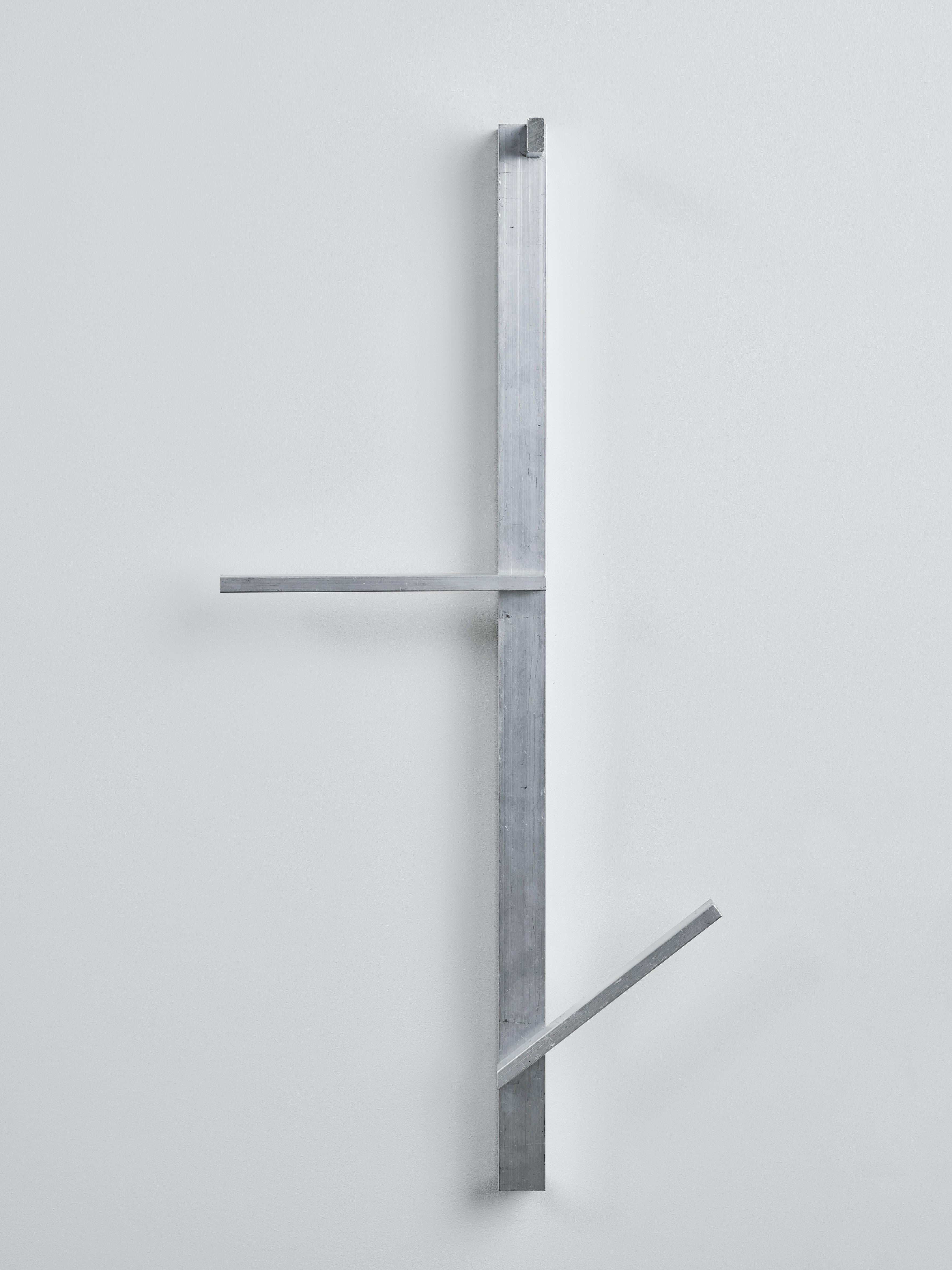 Modern 21st Century Coat Hanger Recycled Aluminum Handmade by Atelier Ferraro For Sale