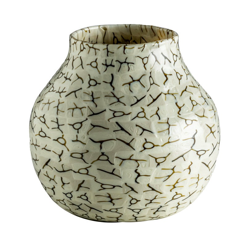 21st Century Coccio Glass Vase in Ivory/Tea by Venini For Sale