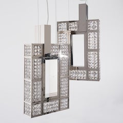 21st Century Coccofilo Crystal and Nickel Chandelier by Patrizia Garganti