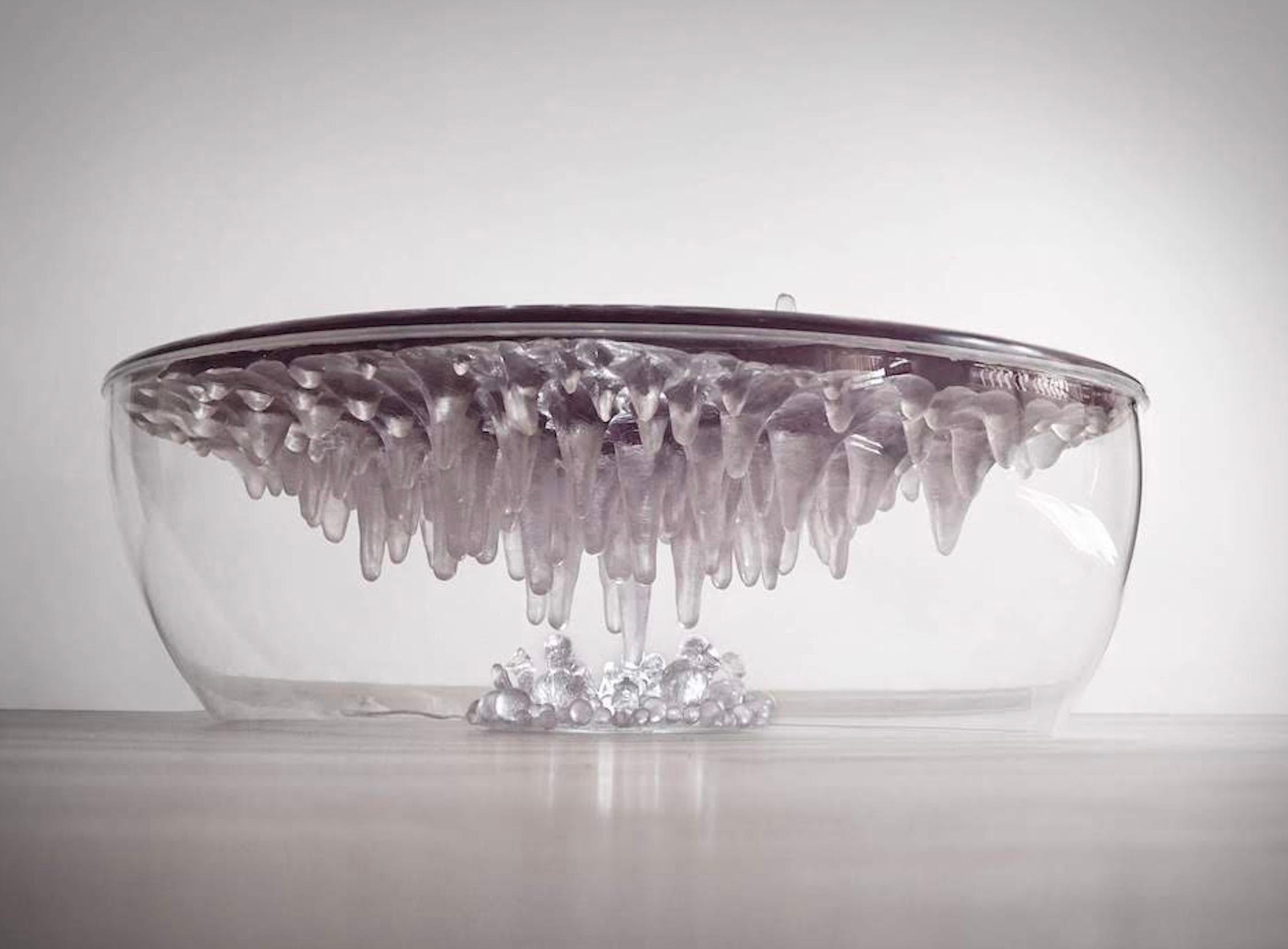 Contemporary sculptural coffee table by Eduard Locota. 
Limited edition.
Acrylic glass and light

The unique approach of Eduard Locota towards art, embrace the permeability between art and function. From clay modeling, mold making, carving and