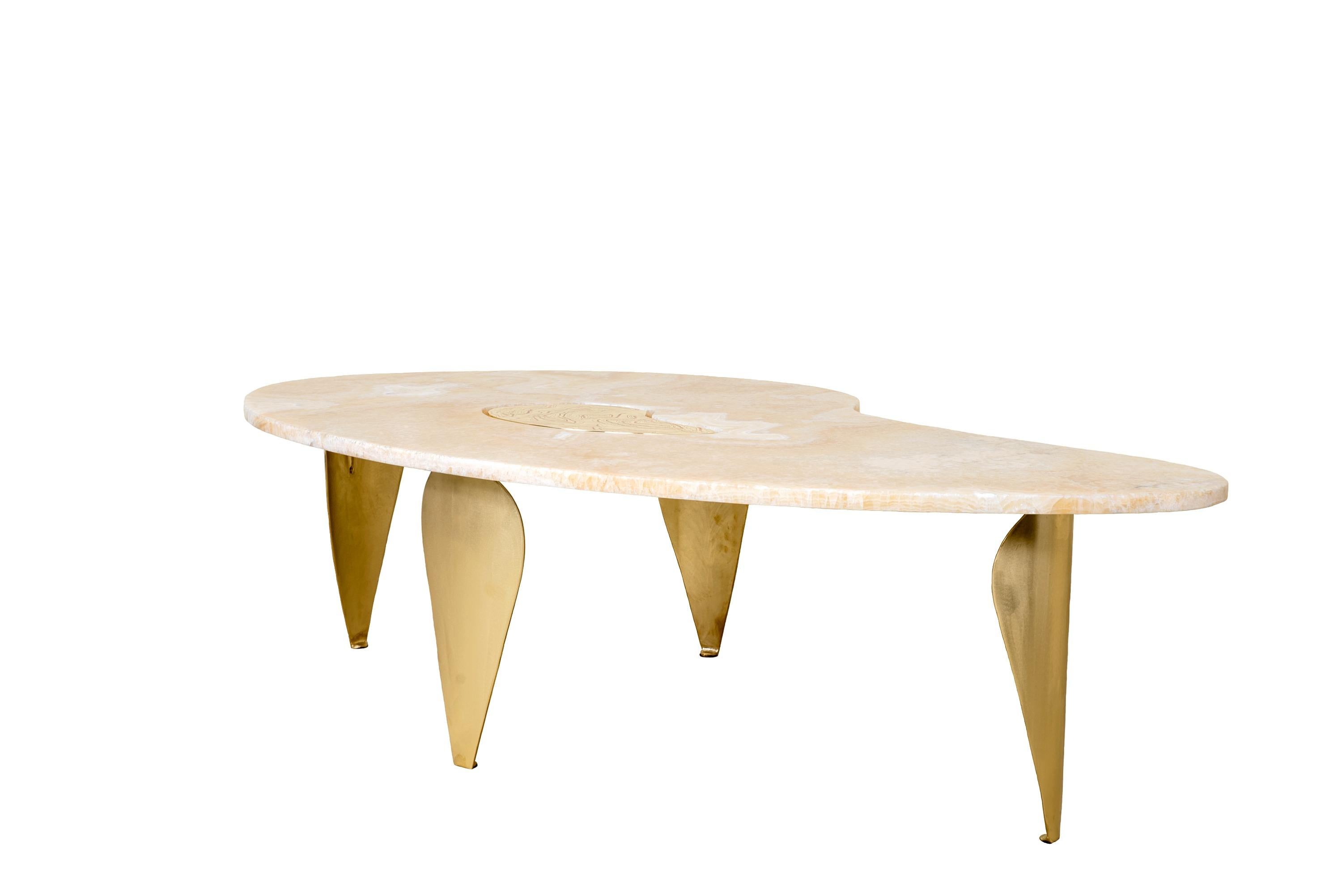 Modern 21st Century Coffee Table Folium by Arriau Made in France For Sale