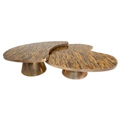 21st Century Coffee Table Kone Tiger Eye by Arriau Made in France