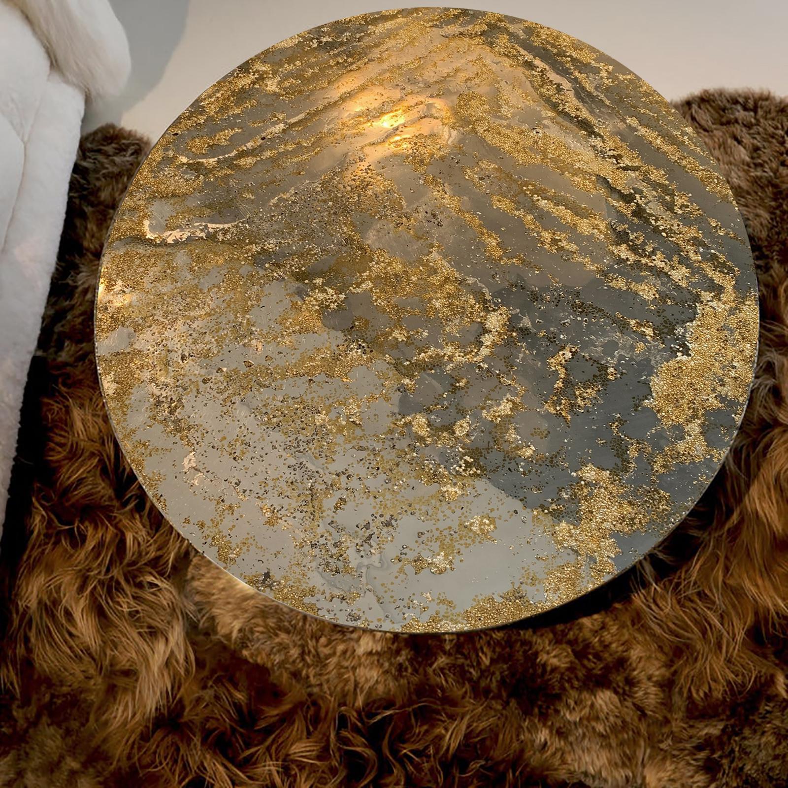 XXIe siècle et contemporain Table basse du 21e siècle, SunLight XLA2, laiton étain, Xavier Lavergne France en vente