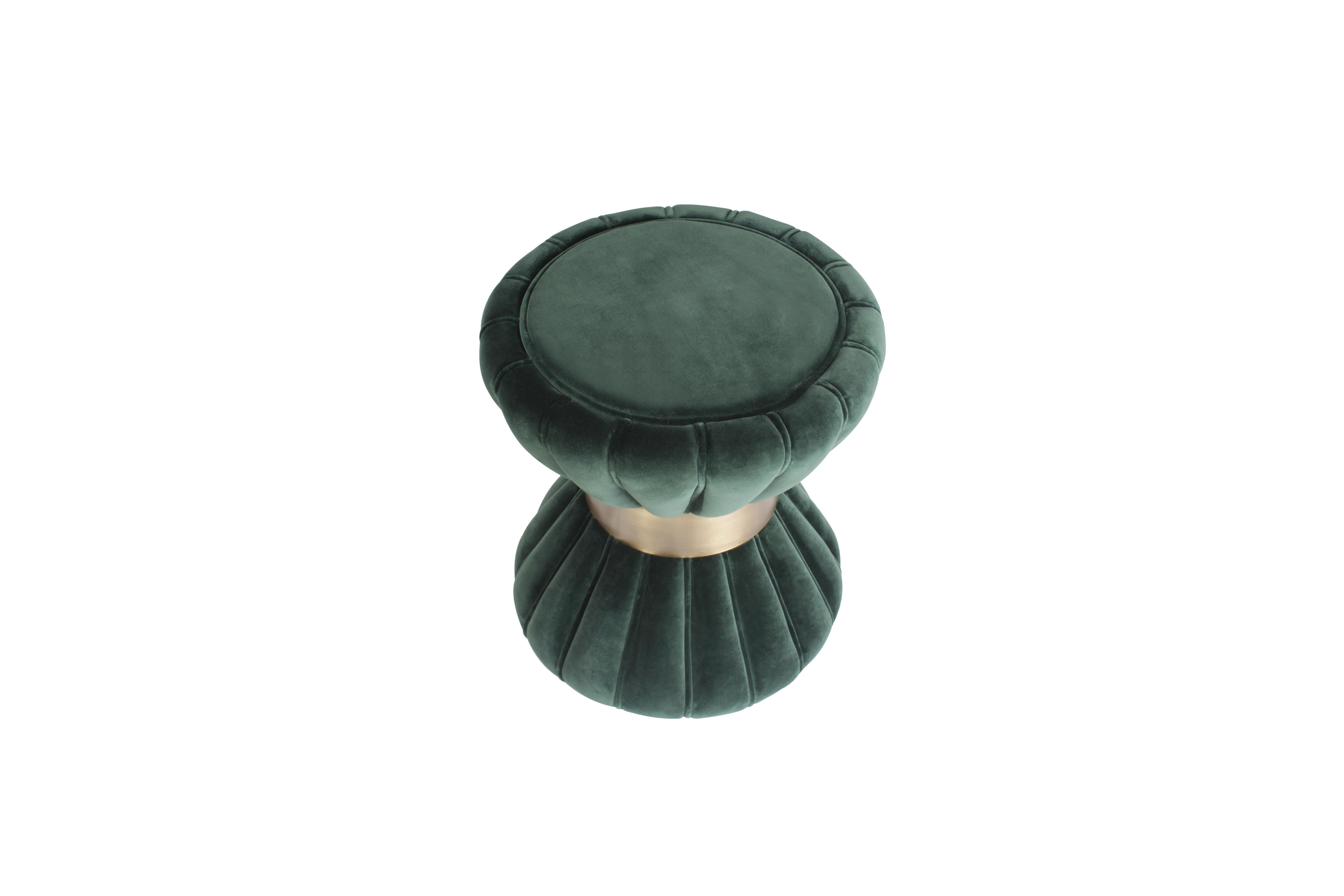 21st Century Colette Stool Cotton Velvet Copper-Plated Ring by Ottiu For Sale 2