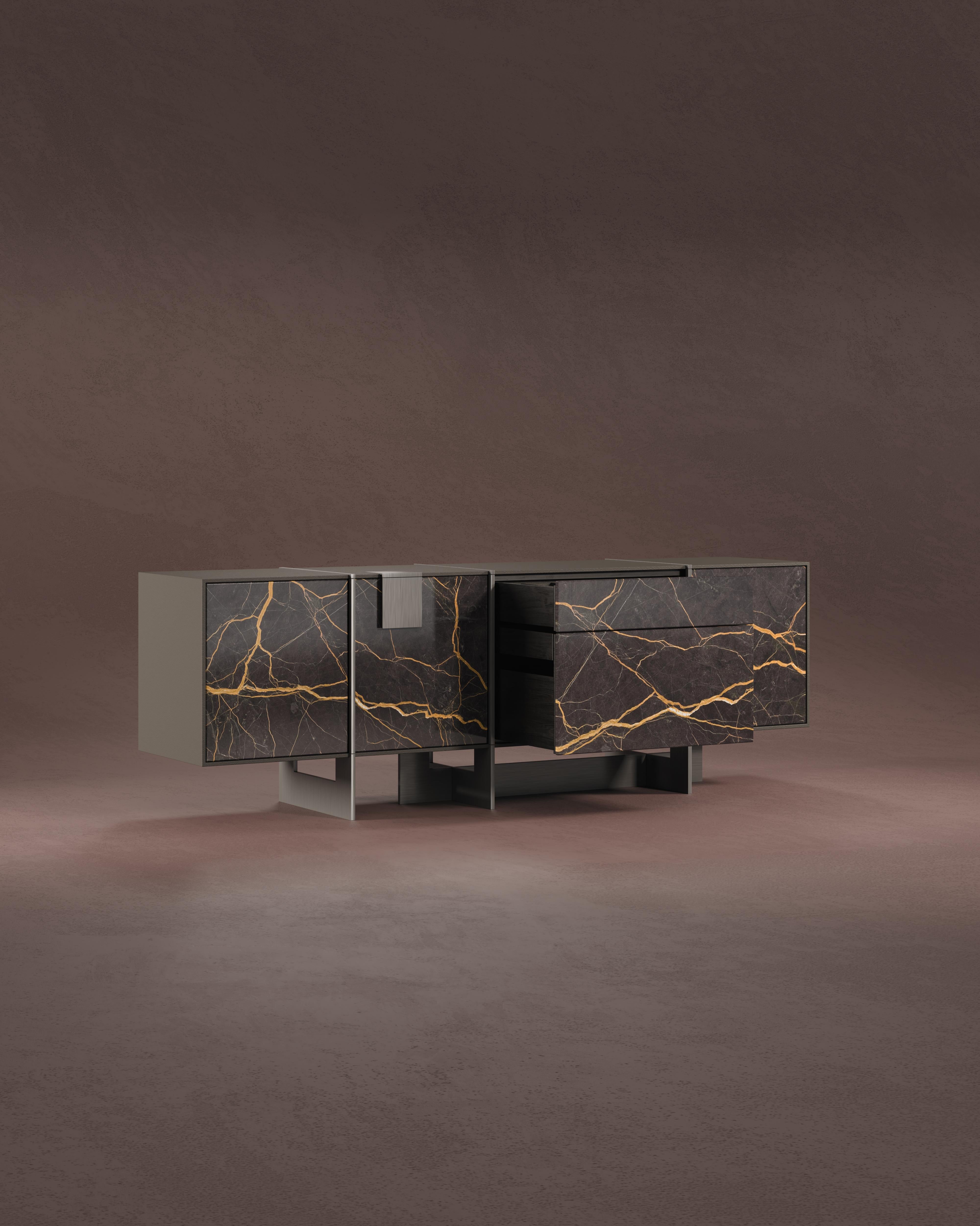 Contemporary 21st Century Coloma Sideboard Saint Laurent Marble Made in Portugal by Porus For Sale
