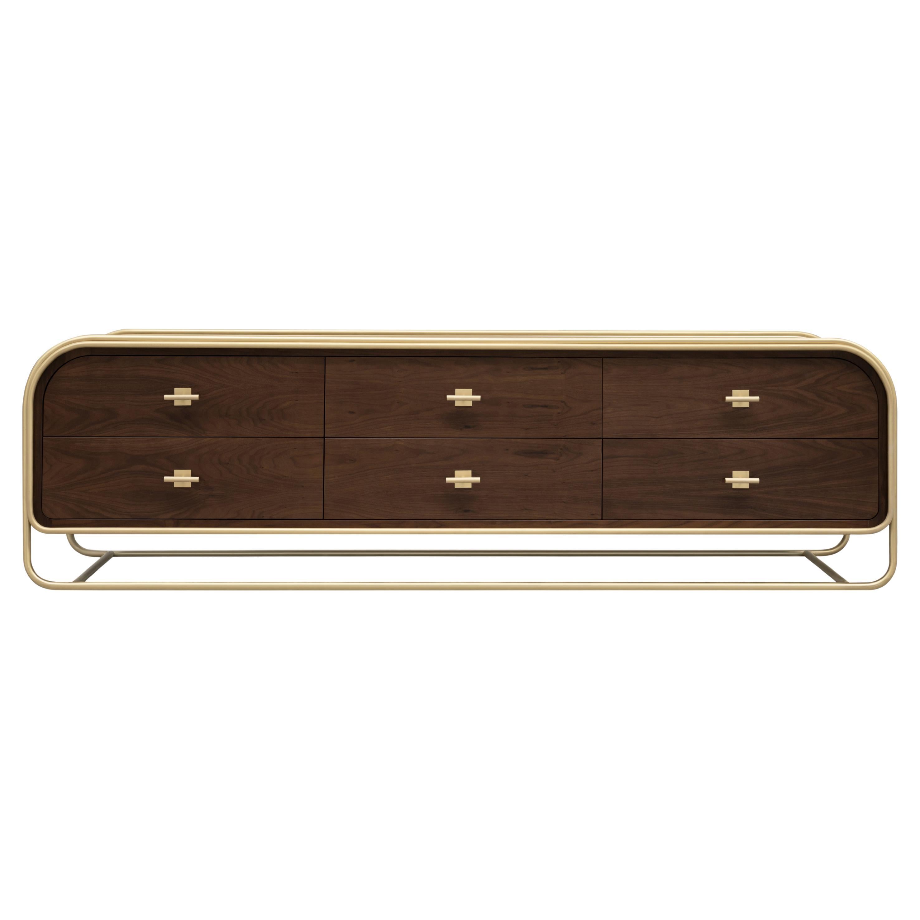 Enfilade Columbia du 21e siècle en bois d'ébène de Porus Studio