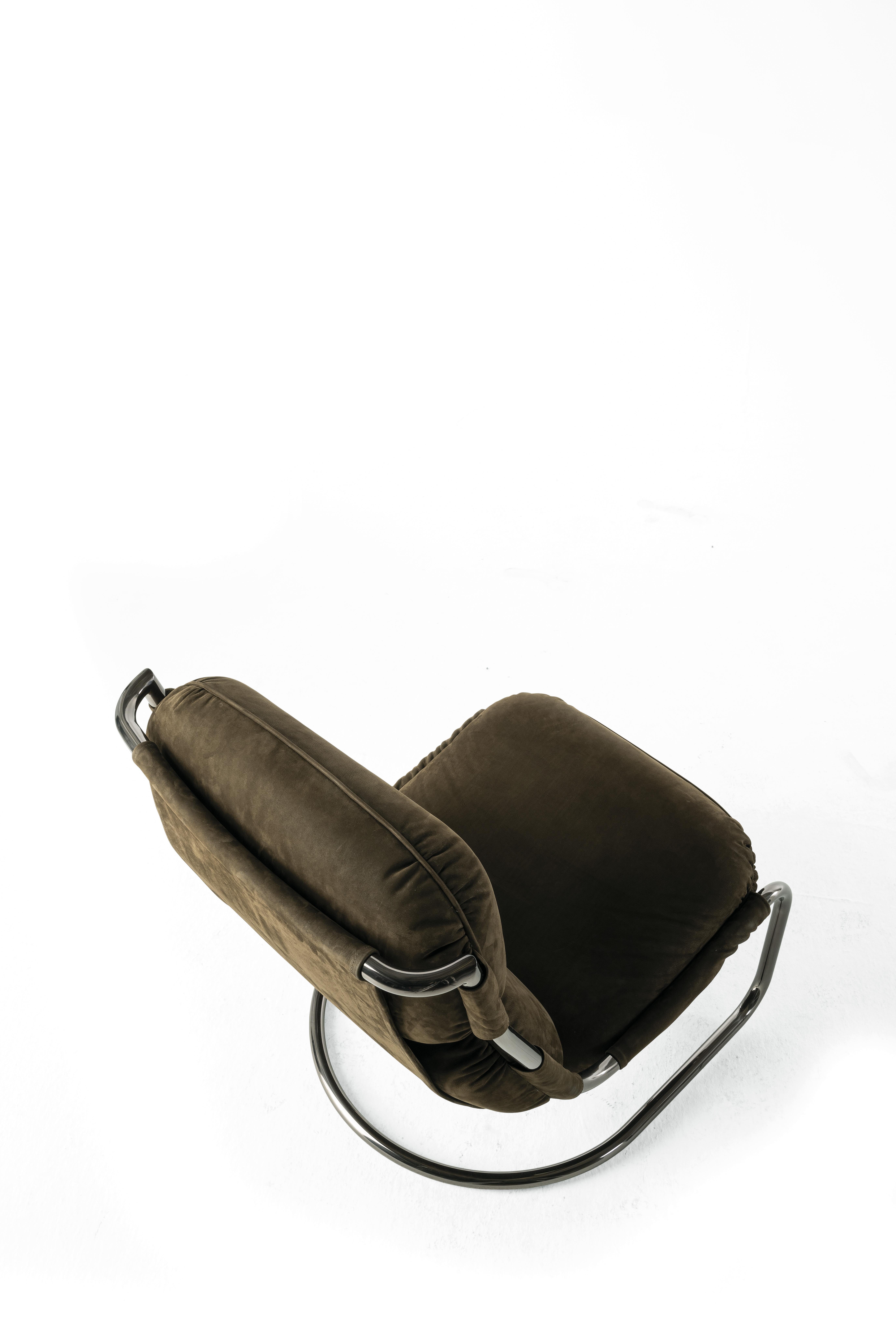 21st Century Columbus Armchair in Leather by Gianfranco Ferré Home In New Condition For Sale In Cantù, Lombardia