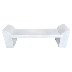21st Century Comano Garden Marble Bench