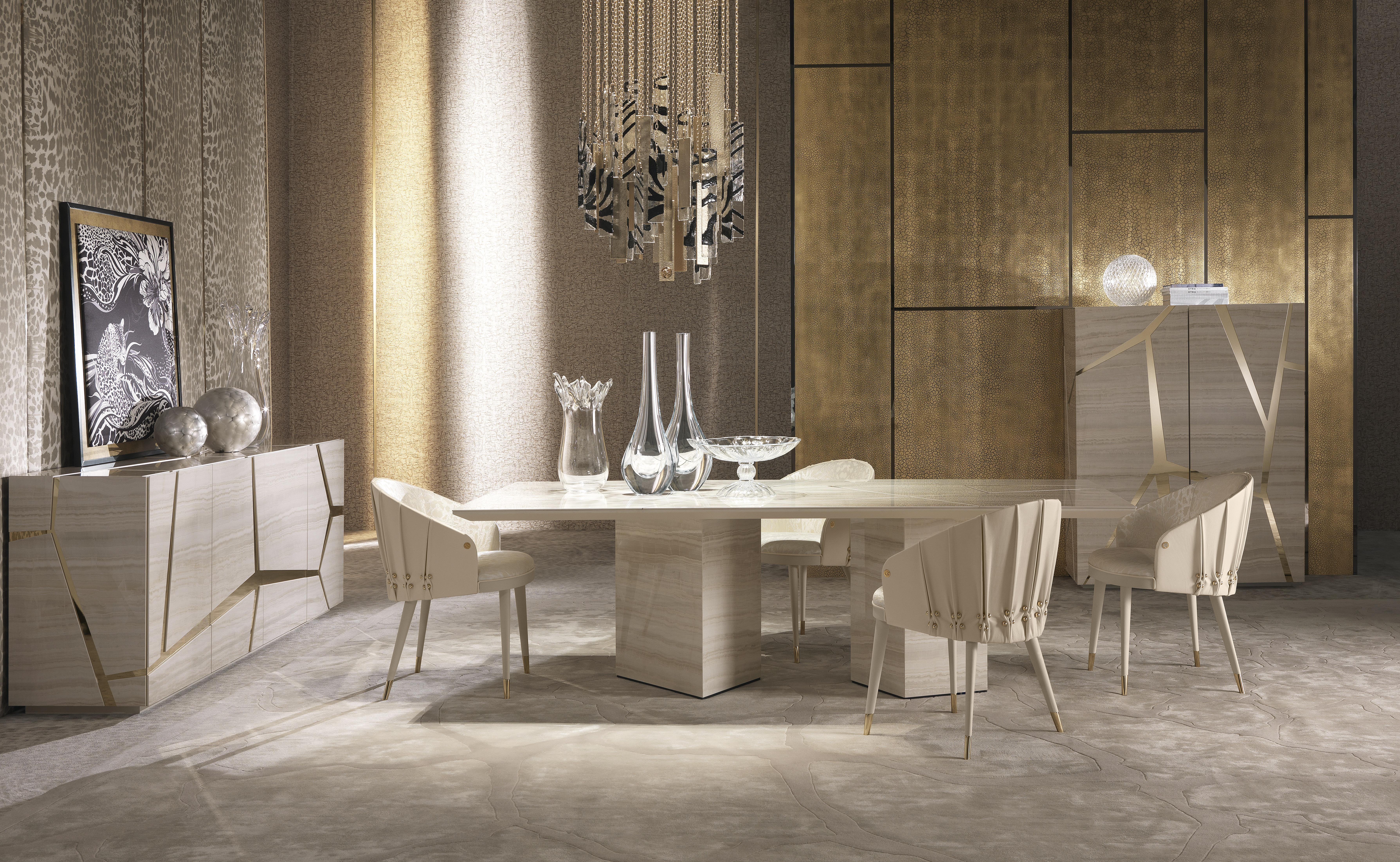 Contemporary 21st Century Comore Dining Table in Gres by Roberto Cavalli Home Interiors For Sale