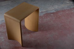 21st Century Concrete Contemporary Stool & Side Table, Honey Jellow Cement Color