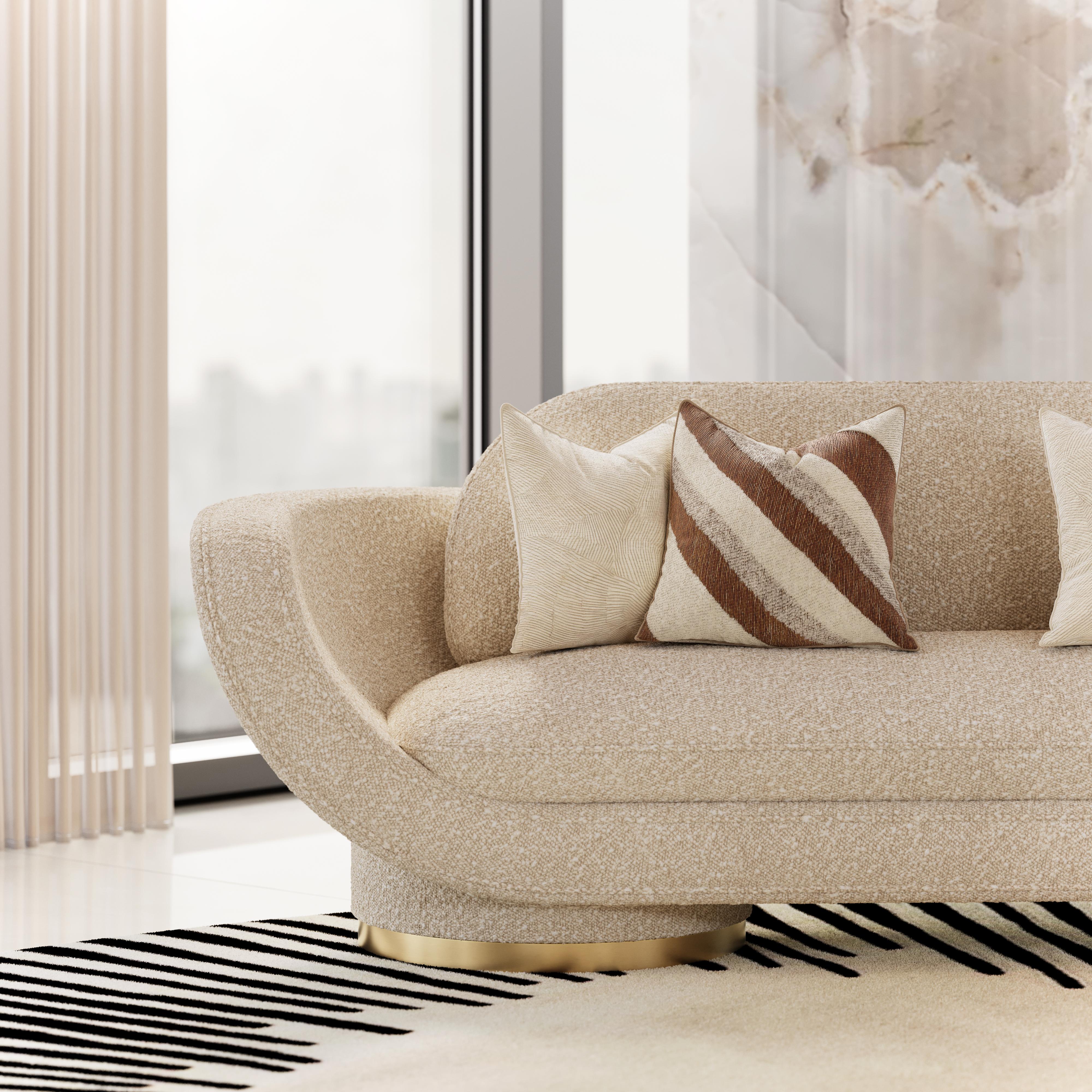 Contemporary 21st Century Conde Sofa in Bouclé by Mavo Atelier, Handmade in Portugal For Sale