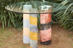 Consola Moderna Mesa de Comedor de Mármol con Tapa de Cristal by Arch. Pierre Gonalons