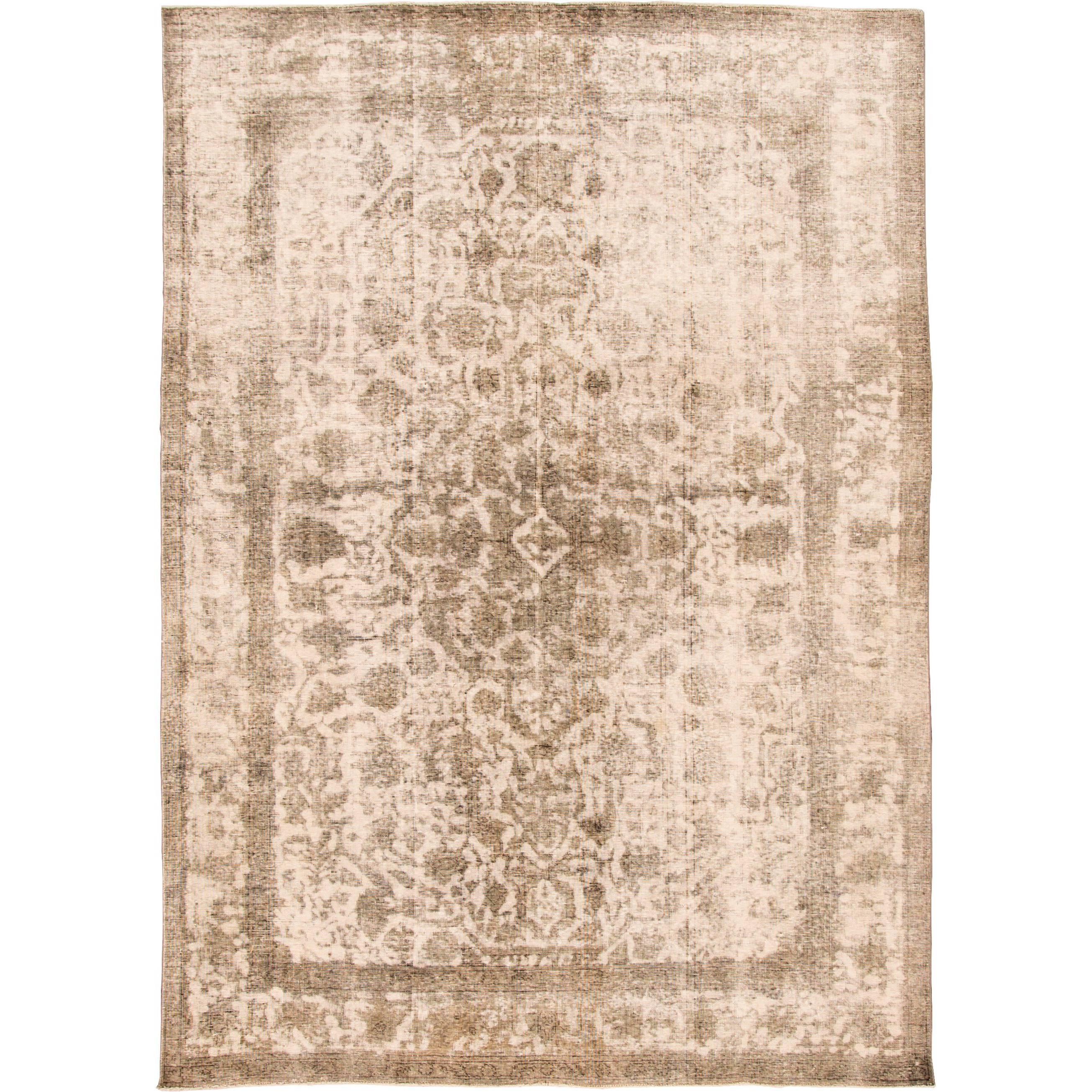 21st Century Contemporary Beige Overdyed Pakistani Rug For Sale