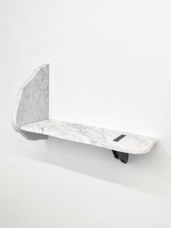 21st Century Contemporary Black/White Marble Shelf Handmade Italy Ilaria Bianchi