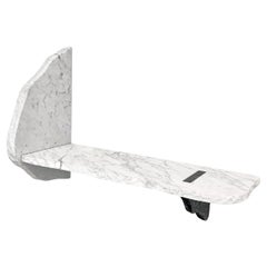 21ème siècle Contemporary Black/White Marble Shelf Handmade Italy Ilaria Bianchi