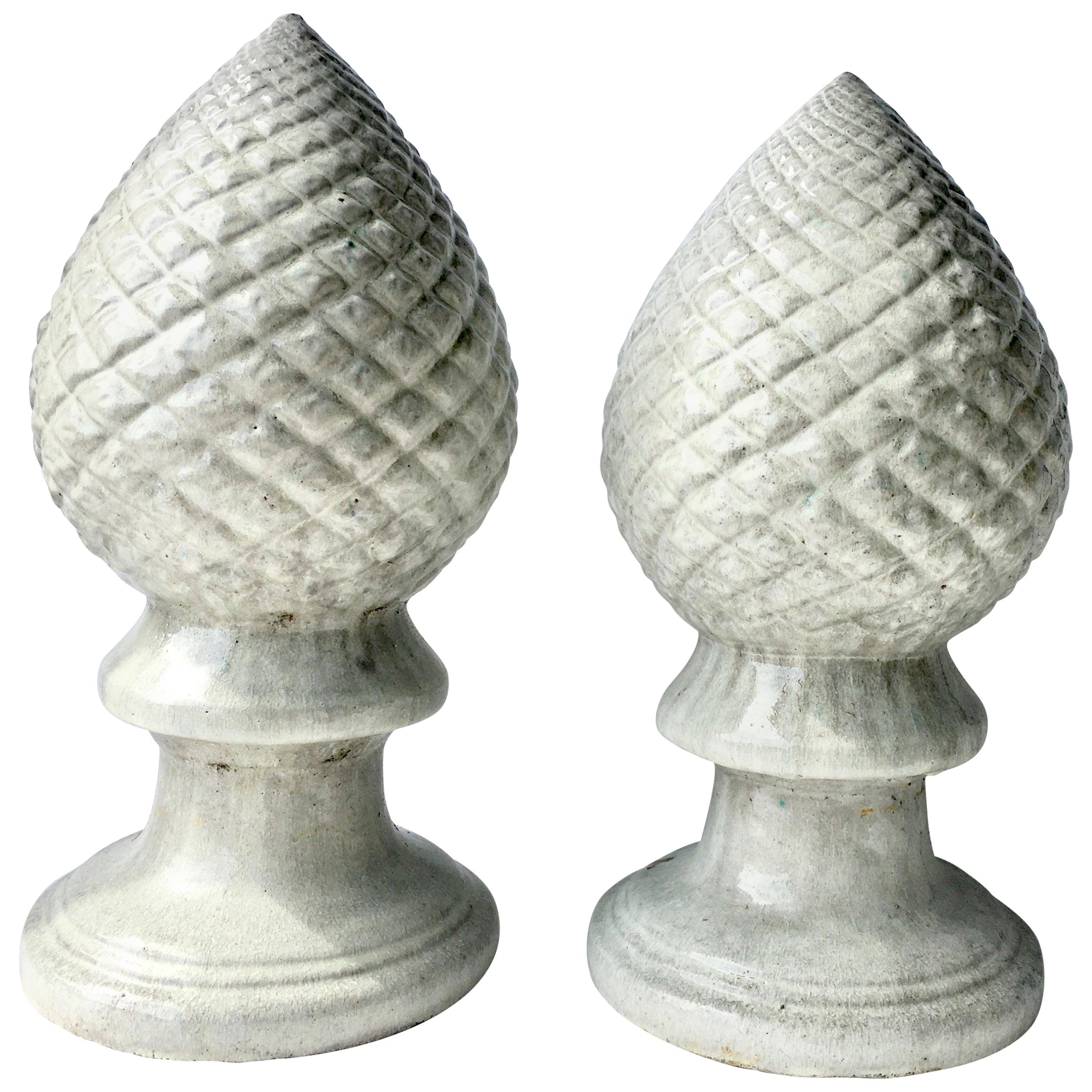 21st Century Contemporary Ceramic Glaze Cone Finial Sculptures For Sale