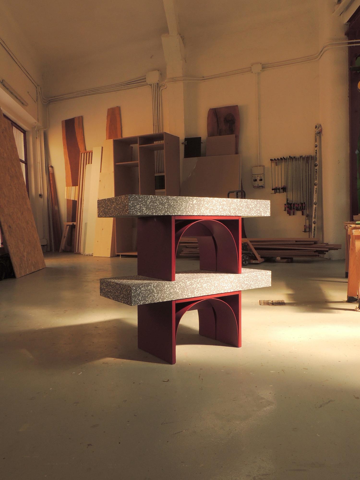 Mesa de centro contemporánea del siglo XXI Banco hecho a mano en Italia por Ilaria Bianchi en Nuevo estado para la venta en Milan, IT