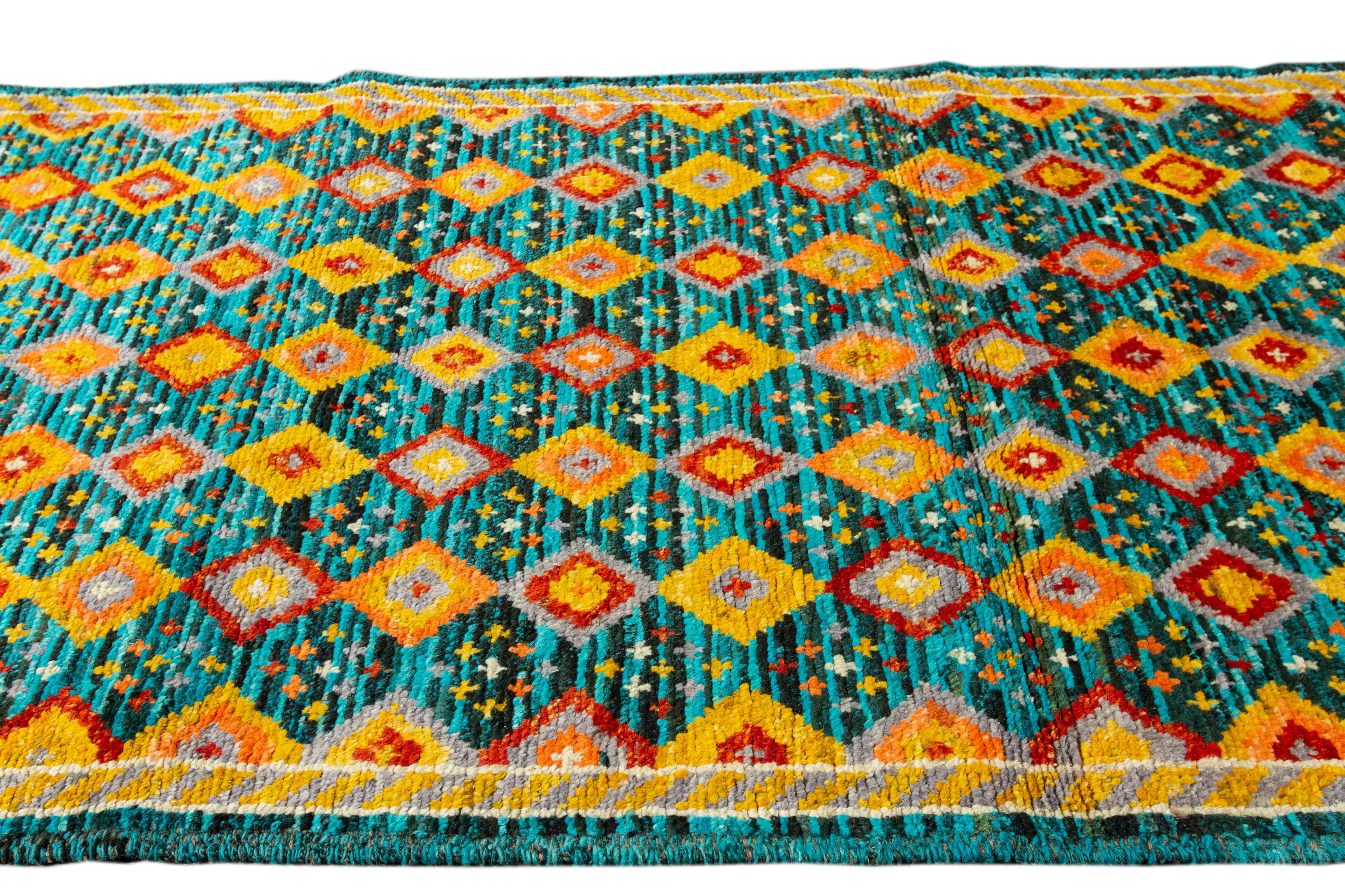 21st Century Contemporary Gabbeh Runner Rug In New Condition For Sale In Norwalk, CT