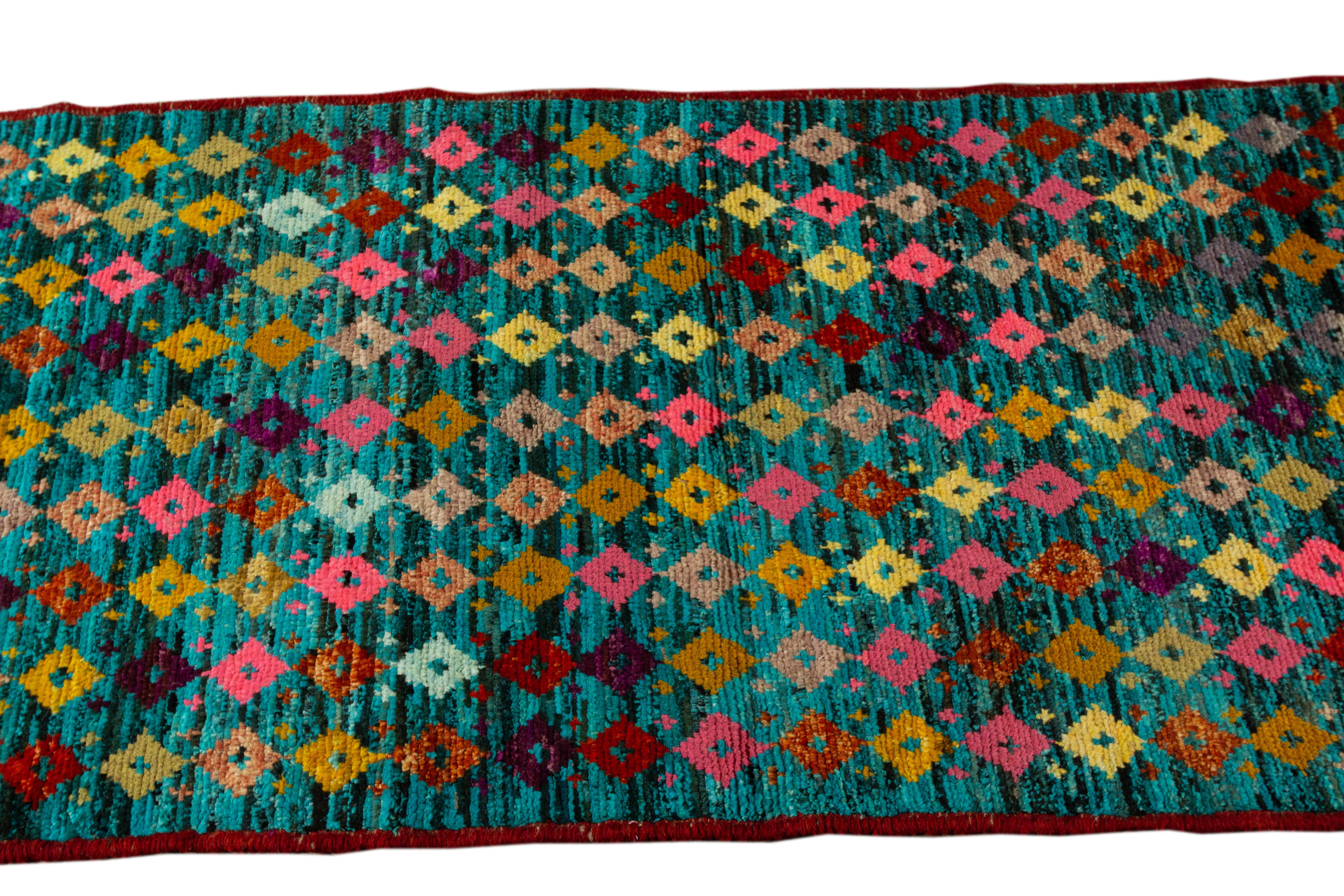 21st Century Contemporary Gabbeh Runner Rug In New Condition For Sale In Norwalk, CT