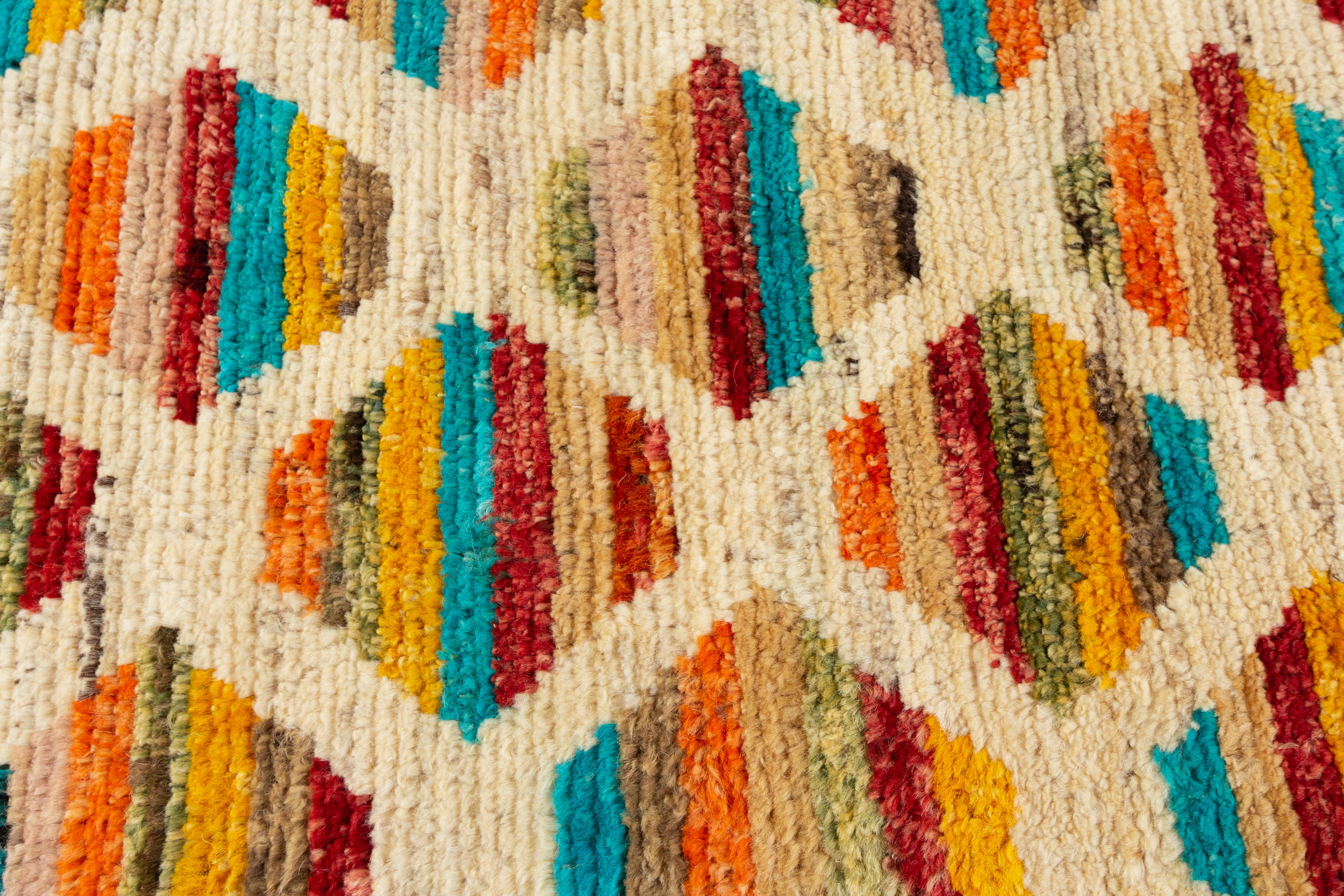 21st Century Contemporary Gabbeh Runner Rug 1