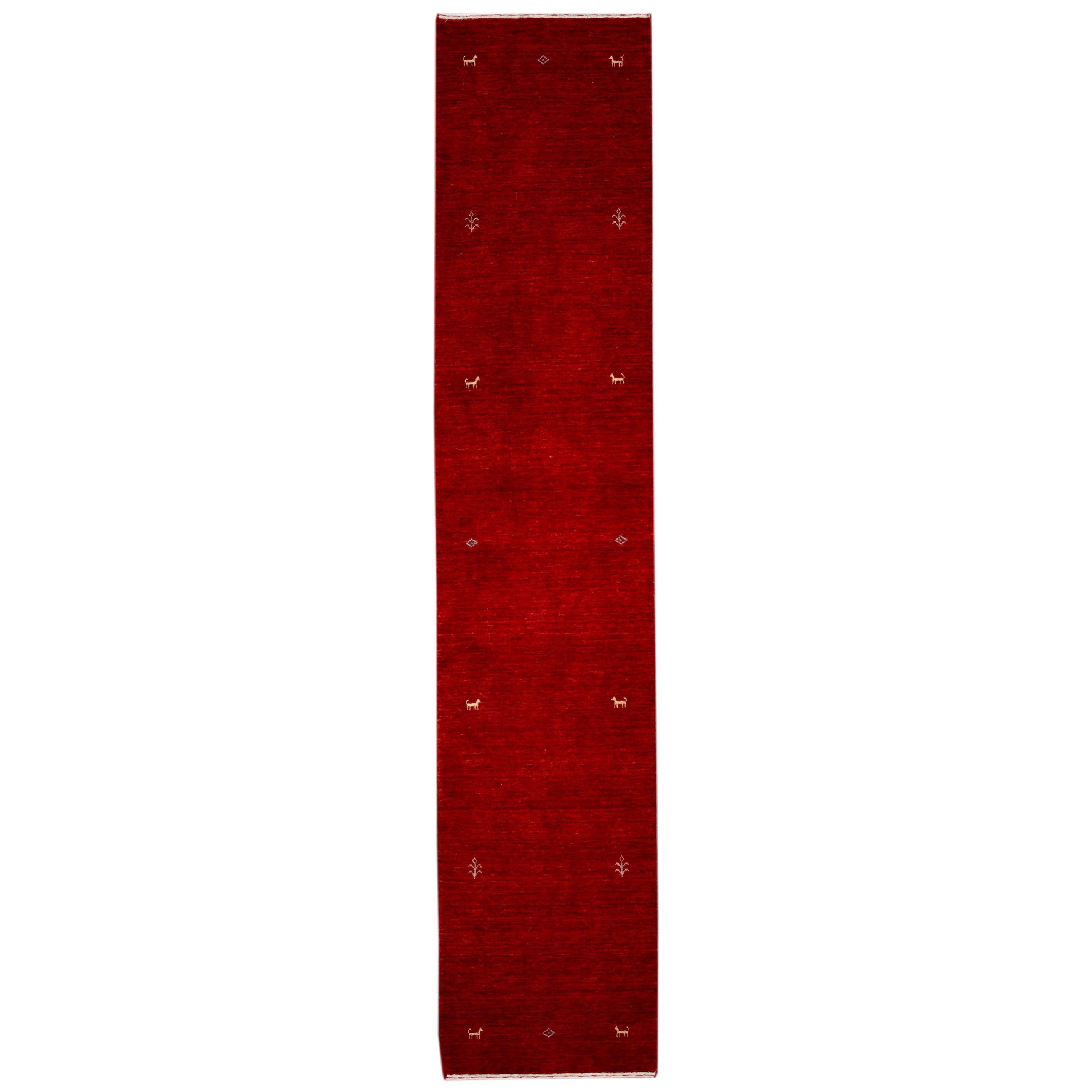 21st Century Contemporary Gabbeh Style Runner Rug For Sale