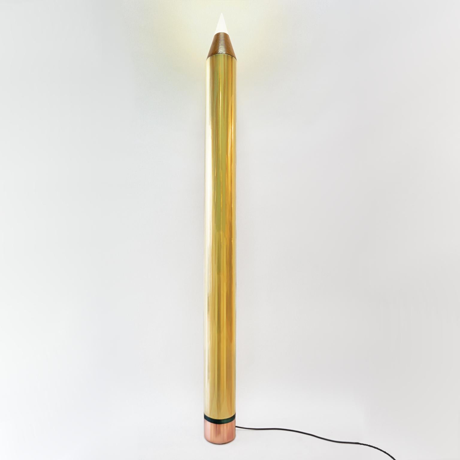 Giotto is the name of this limited edition floor lamp, just like the name of a very important figure who has conceived art beyond belief during his lifetime.

There are only 9 unique pieces, hand-crafted by the designer himself, who 