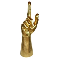 21st Century Contemporary Gigantic Hand Sculpture, Goldleaf Plated, AT 2021