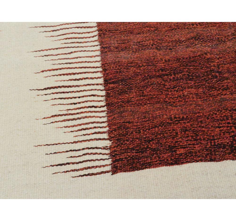 21st Century Contemporary Handmade Persian Flatweave Kilim Accent Rug (Handgewebt) im Angebot