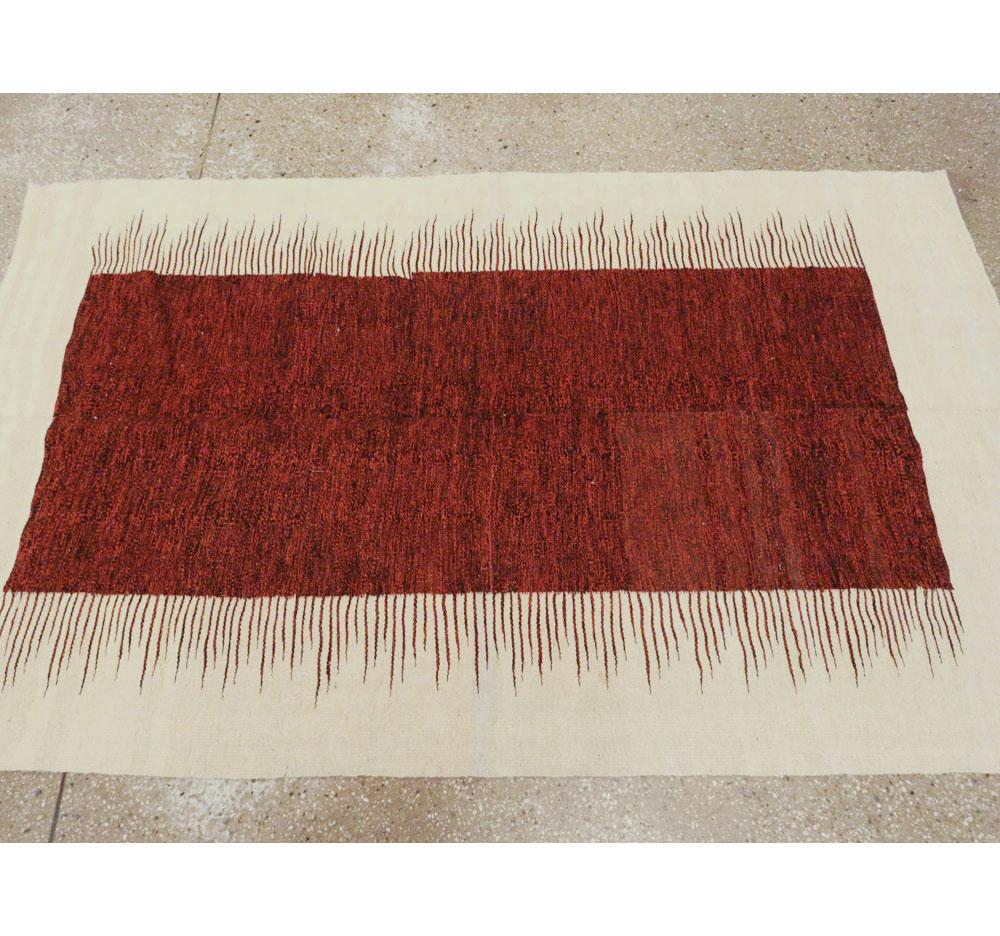 21st Century Contemporary Handmade Persian Flatweave Kilim Accent Rug (21. Jahrhundert und zeitgenössisch) im Angebot