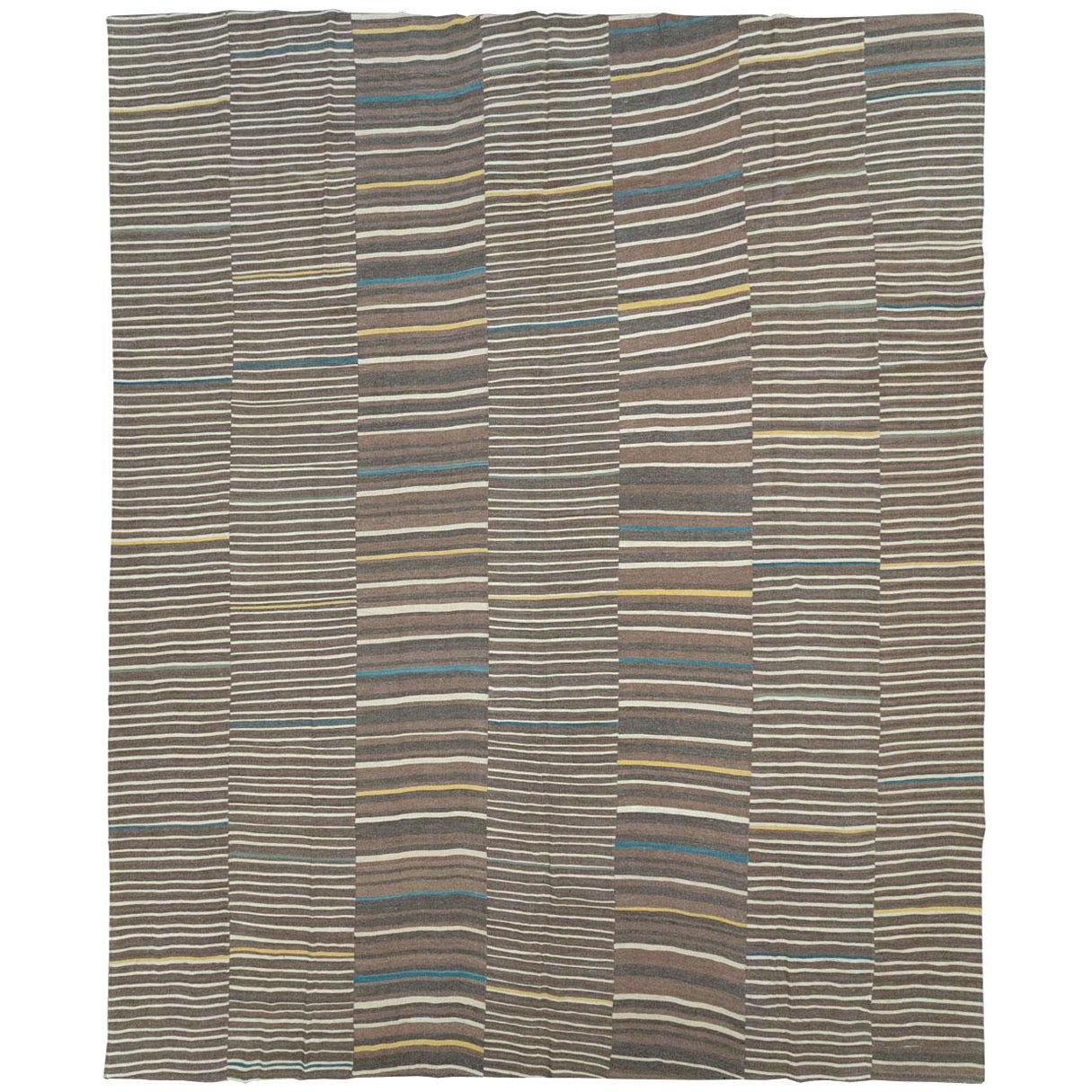 21e siècle Contemporary Handmade Turkish Flatweave Large Room Size Carpet (tapis turc tissé à plat, fait main, grand format)