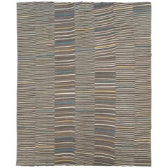 21st Century Contemporary Handmade Turkish Flatweave Large Room Size Carpet