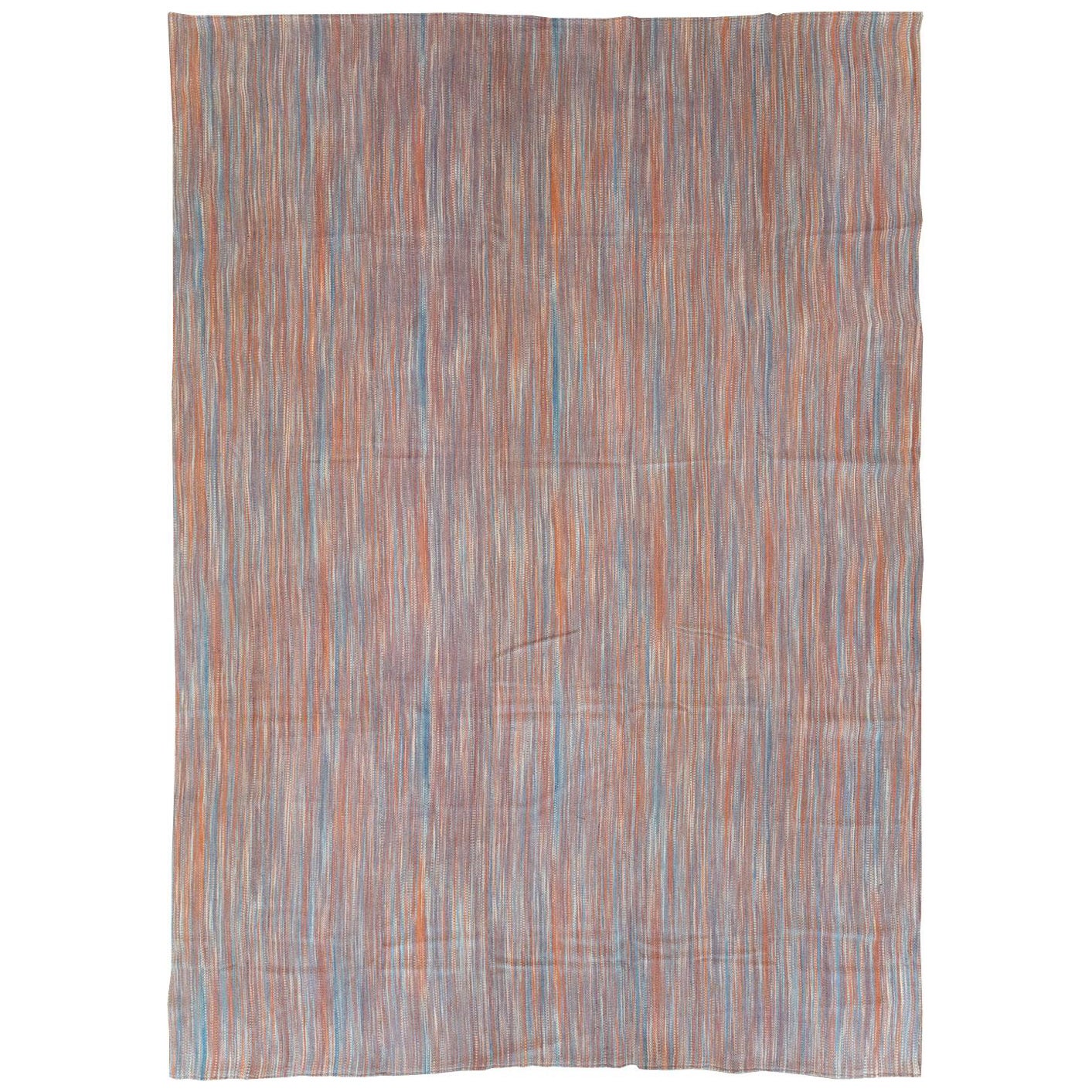 21e siècle Contemporary Handmade Turkish Flatweave Room Size Carpet (tapis turc tissé à plat, fait main)